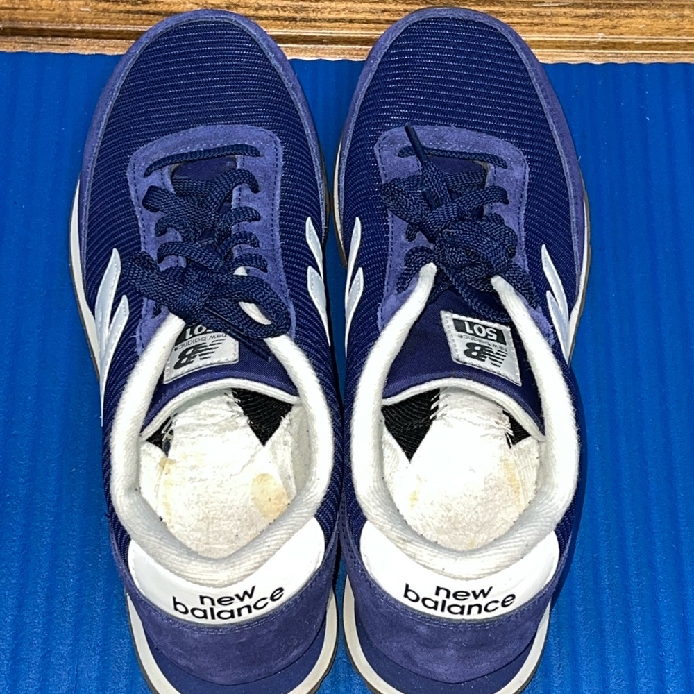 New Balance Mens 501 ML501CVC Blue Running Shoes Sneakers Size 10.5 Gum - Picture 5 of 8